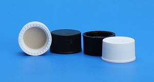 Picture of 13-425mm Solid Top, Black Polypropylene Cap, PTFE/F217 Lined
