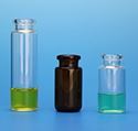 Picture of 20mL Amber Headspace Vial, 23x75mm (for CTC PAL, Perkin Elmer), Beveled Bottom, 20mm Beveled Crimp Top