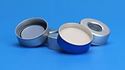 Picture of 20mm Silver Seal, 8mm Hole, 0.125" PTFE/Blue Silicone