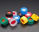 Picture of 9mm Solid Top R.A.M.™ Ribbed Cap, Black Polypropylene, PTFE/Silicone Lined