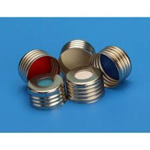 Picture of 18mm Silver Magnetic (Metal) Closure with 0.075" Red PTFE/Silicone Liner
