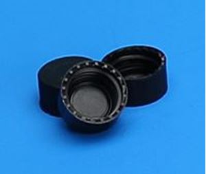 Picture of 10-425mm Solid Top, Black Polypropylene Cap, PTFE/F217 Lined