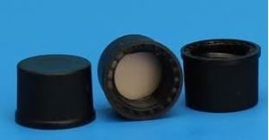 Picture of 8-425mm Solid Top, Black Polypropylene Cap, F217 Lined