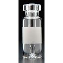 Picture of 2.0mL LO Amber Vial w/White Grad. Spot, 11mm Crimp Assembled with 6x31mm Pulled Point Insert