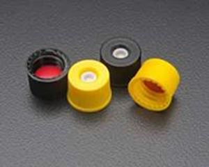 Picture of 13-425mm Black Top Hat™ [Patented] Closure, Assembled with PTFE/Silicone Septa