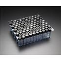 Picture of 2 Dram, Amber 17x60mm Vial, 15-425mm Thread, Black Polypropylene Solid Top Cap, PTFE/F217 Lined