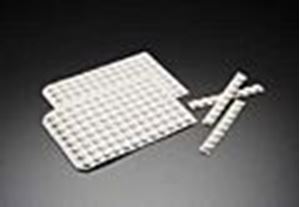 Picture of Pre-scored Molded Tan PTFE/Silicone Strip - 12 Plugs for Vials in Multi-Tier MTP System