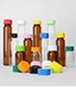 Picture of 20mL Amber Vial, 24-400mm Solid Top White Polypropylene Closure, PTFE Lined 