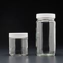 Picture of Precleaned - 16 oz, 500mL Tall Wide Mouth Jar, 70-400mm Thread, White Closure, PTFE Lined 